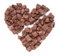 Broken heart chocolate. Royalty Free Stock Photo