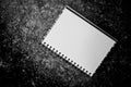 Broken heart concept. blank book on black dard floor cement. Royalty Free Stock Photo