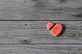 Broken heart decorated cookie