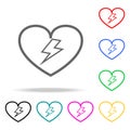 broken heart . Elements of human death in multi colored icons. Premium quality graphic design icon. Simple icon for websites, web Royalty Free Stock Photo