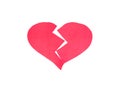 Broken heart,Heart made of paper Royalty Free Stock Photo