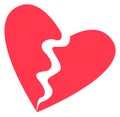 Broken heart icon. Sad symbol. Divorce sign Royalty Free Stock Photo