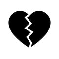 Broken heart icon. Simple flat vector illustration Royalty Free Stock Photo