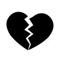 Broken heart icon. Simple flat vector illustration Royalty Free Stock Photo