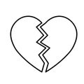 Broken heart icon. Simple flat vector illustration Royalty Free Stock Photo