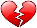 Broken heart icon Royalty Free Stock Photo