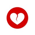 Broken heart icon Royalty Free Stock Photo