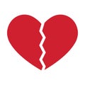 Broken heart icon vector for your website design, logo, app, UI. illustration Royalty Free Stock Photo