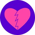 BROKEN HEART ICON FOR WEB CONTENT Royalty Free Stock Photo