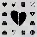 Broken heart icon. Web icons universal set for web and mobile Royalty Free Stock Photo