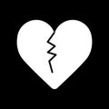 Broken heart line icon. Royalty Free Stock Photo