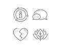 Broken heart line icon. Love crush sign. Vector Royalty Free Stock Photo