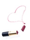 Broken heart lipstick Royalty Free Stock Photo