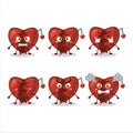 Broken heart love cartoon character with various angry expressions Royalty Free Stock Photo