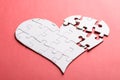 Broken Heart Made Of Puzzle Royalty Free Stock Photo