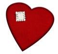 Broken heart mended, isolated Royalty Free Stock Photo