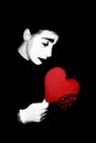 Broken heart mime