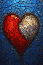 A broken heart is a mosaic of happiness and love