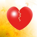 Broken Heart Shows Unhappy Couple Or