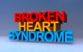 broken heart syndrome on blue Royalty Free Stock Photo