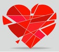 Broken heart vector