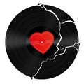 Broken Heart Vinyl Record Royalty Free Stock Photo