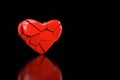 Broken heart wallpaper design. 3D rendering Royalty Free Stock Photo