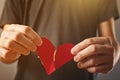 Broken hearted. Valentines day concept. Royalty Free Stock Photo