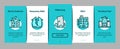 Broken House Building Onboarding Elements Icons Set Vector