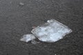 broken ice on the river in the winter, closeup of photo Royalty Free Stock Photo