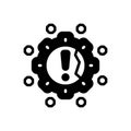 Black solid icon for Broken, danger and cracked Royalty Free Stock Photo