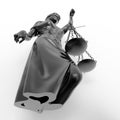 Broken lady of justice 3d rendering