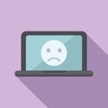 Broken laptop brand icon flat vector. Fan technology