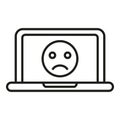Broken laptop brand icon outline vector. Fan technology