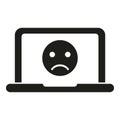 Broken laptop brand icon simple vector. Fan technology