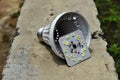 Broken LED bulb panel won`t light up Royalty Free Stock Photo