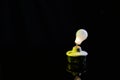 Broken Light Bulb with Power Isolated on Black Royalty Free Stock Photo