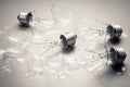 Broken light bulbs Royalty Free Stock Photo