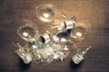 Broken Light Bulbs Royalty Free Stock Photo