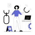 Broken link. 404 error page, Page not found. Technical problems wrong or broken link and internet address. Vector illustration