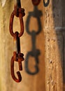 Broken link in a chain Royalty Free Stock Photo