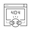 broken link 404 error line icon vector illustration Royalty Free Stock Photo