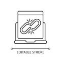 Broken link linear icon
