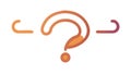 Broken link symbol, resembling a question mark, indicating disconnection or issue, vector design Generative AI Royalty Free Stock Photo