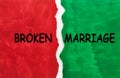 Broken Marriage Concept