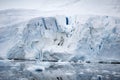 Broken melting pieces of ice at Antarctic peninsula, stunning icy scenery landscape in Antarctica