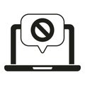 Broken message laptop icon simple vector. Update brand