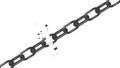 Broken metal chain. The concept of freedom. vector illustration Royalty Free Stock Photo