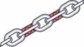 Broken Metal Chain Link Vector Icon Signifying Weakness or Release of Tension, vector design Generative AI Royalty Free Stock Photo