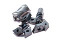 Broken metal lathe tools and mill tools for heavy industry